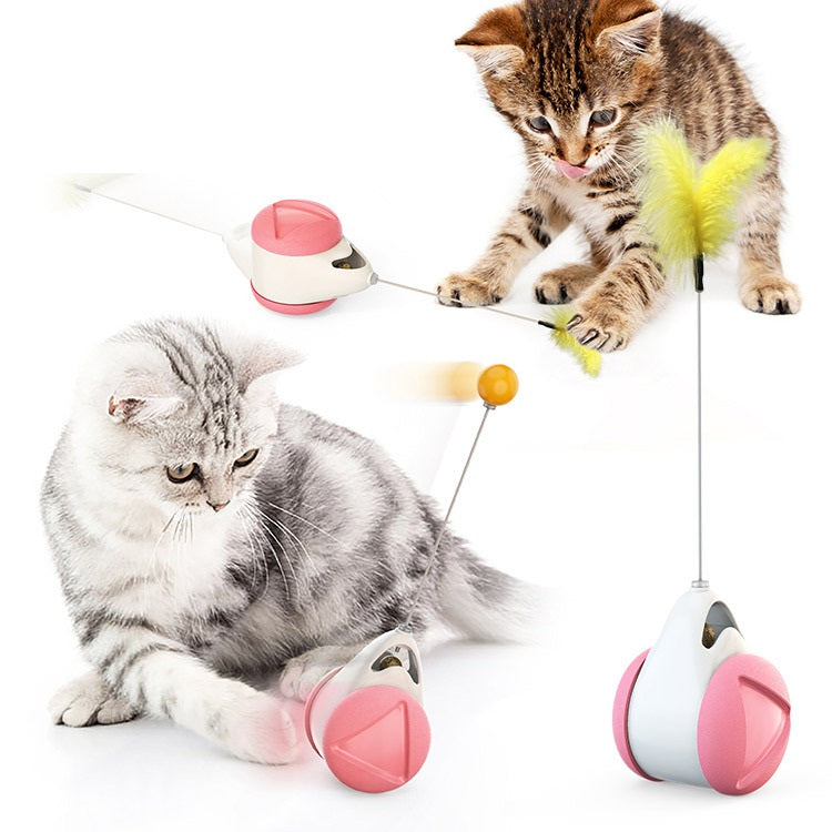 KFX-6650941 Balance Swing Car Cat Toy - Interactive Plastic Playmate for Engaging Feline Fun