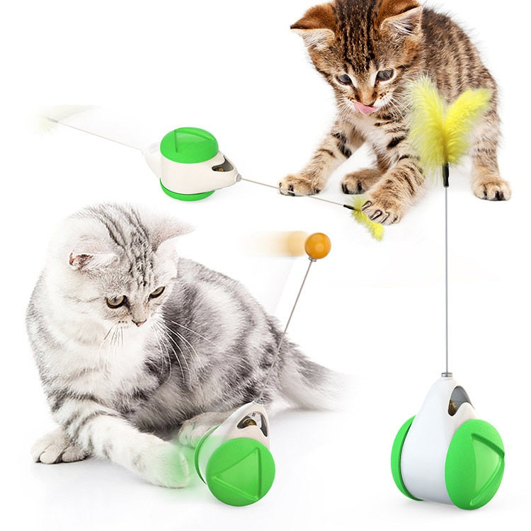 KFX-6650941 Balance Swing Car Cat Toy - Interactive Plastic Playmate for Engaging Feline Fun