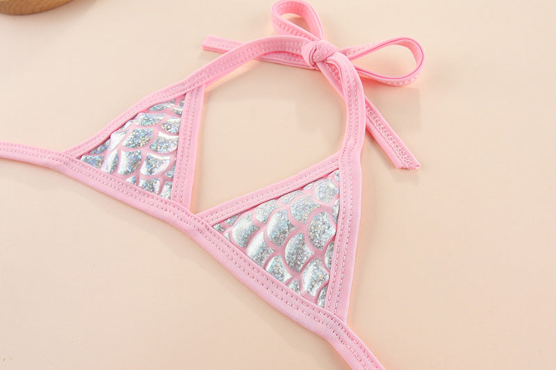 KFX-6654525 Pet Beach Bikini Set in Pink and Purple - Polyester Skirt for Dogs in Multiple Sizes