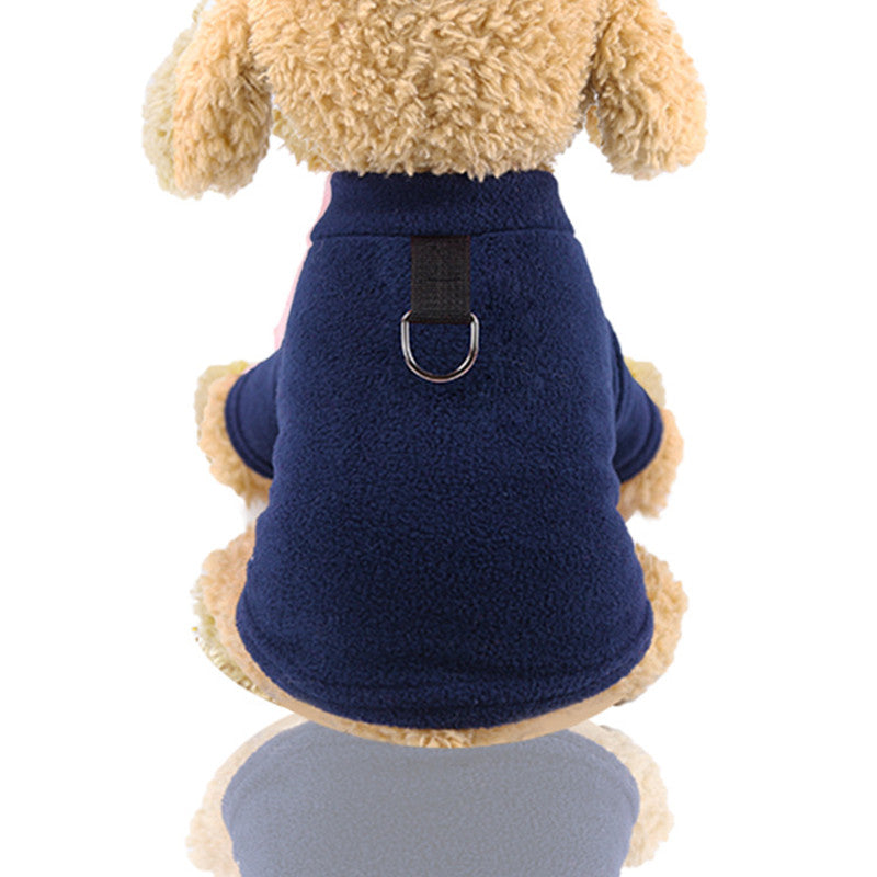 KFX-6655293 Casual Fleece D Buckle Dog Clothes in Shaking Velvet - Stylish and Comfortable Pet Apparel