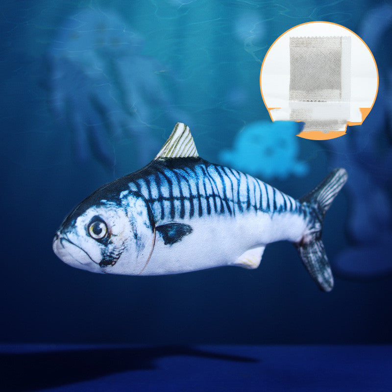 KFX-6655549 Electric Plush Toy Fish for Cats and Dogs with Vibration and Touch Sensation
