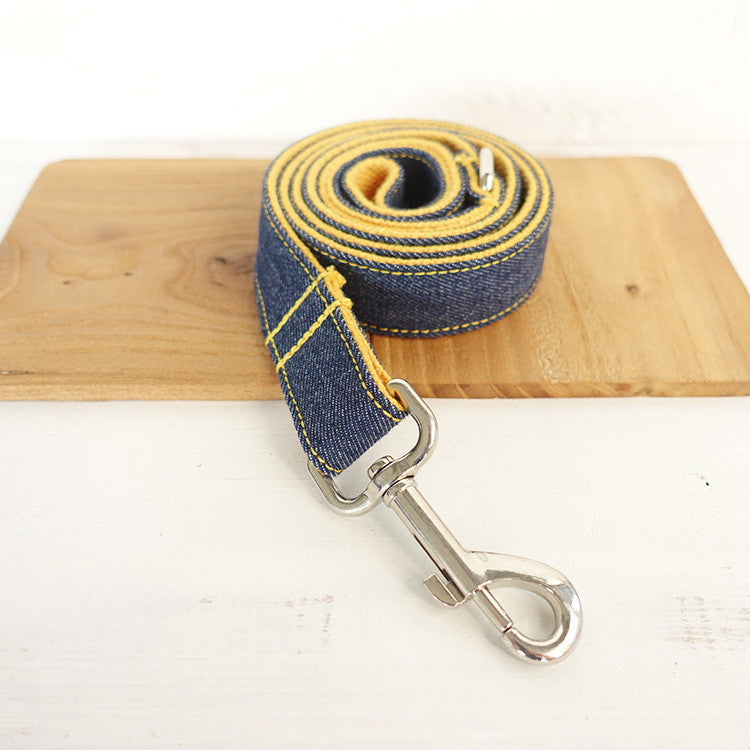 KFX-6656701 Personalized Yellow Polyester Pet Leash - Adjustable Length for XS to XL Pets