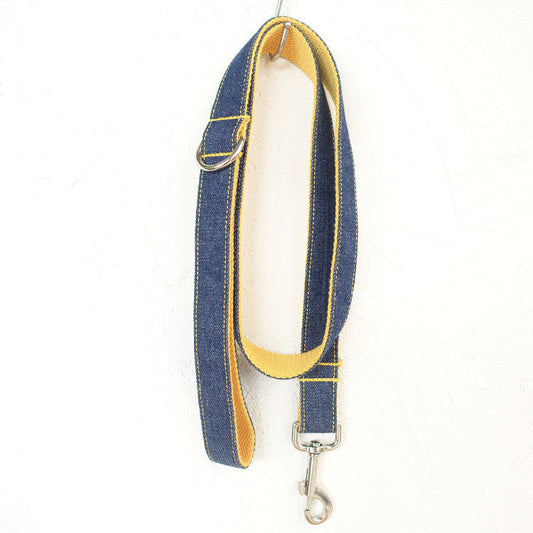 KFX-6656701 Personalized Yellow Polyester Pet Leash - Adjustable Length for XS to XL Pets