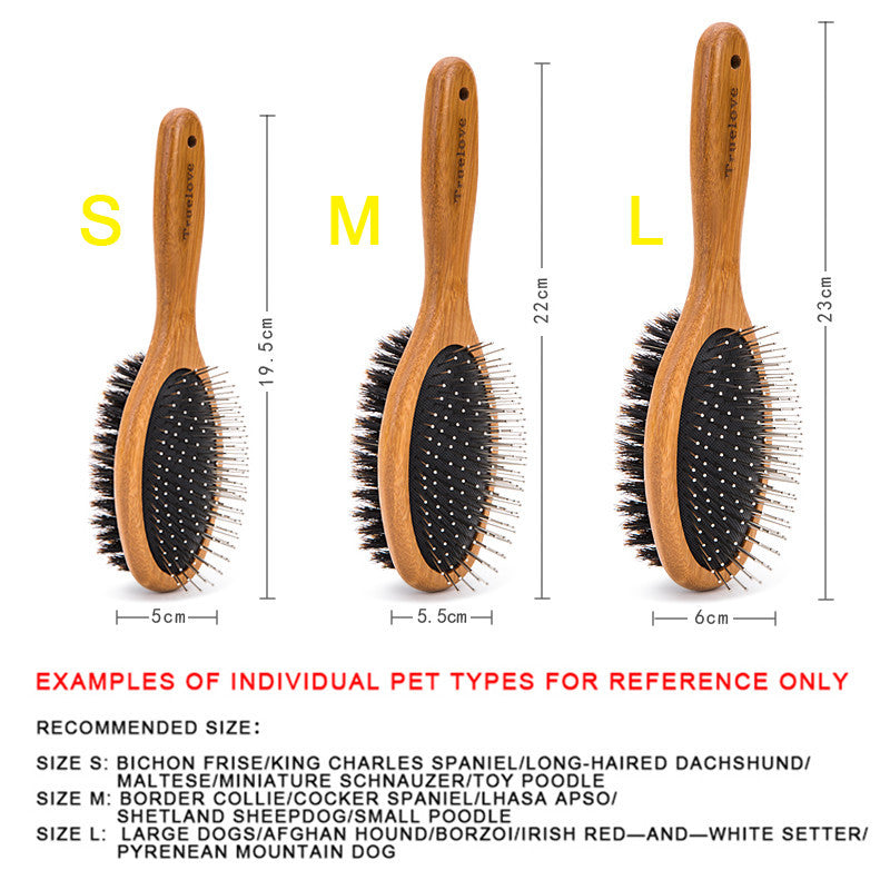 KFX-6658493 Double-Sided Stainless Steel Pet Comb for Dog Grooming and Cleaning