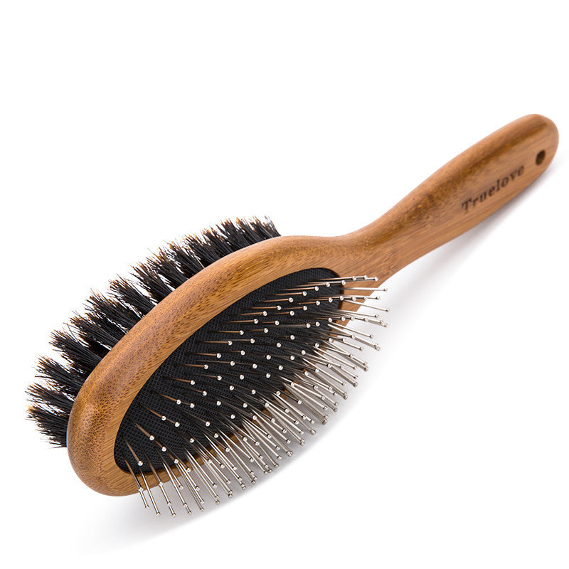 KFX-6658493 Double-Sided Stainless Steel Pet Comb for Dog Grooming and Cleaning
