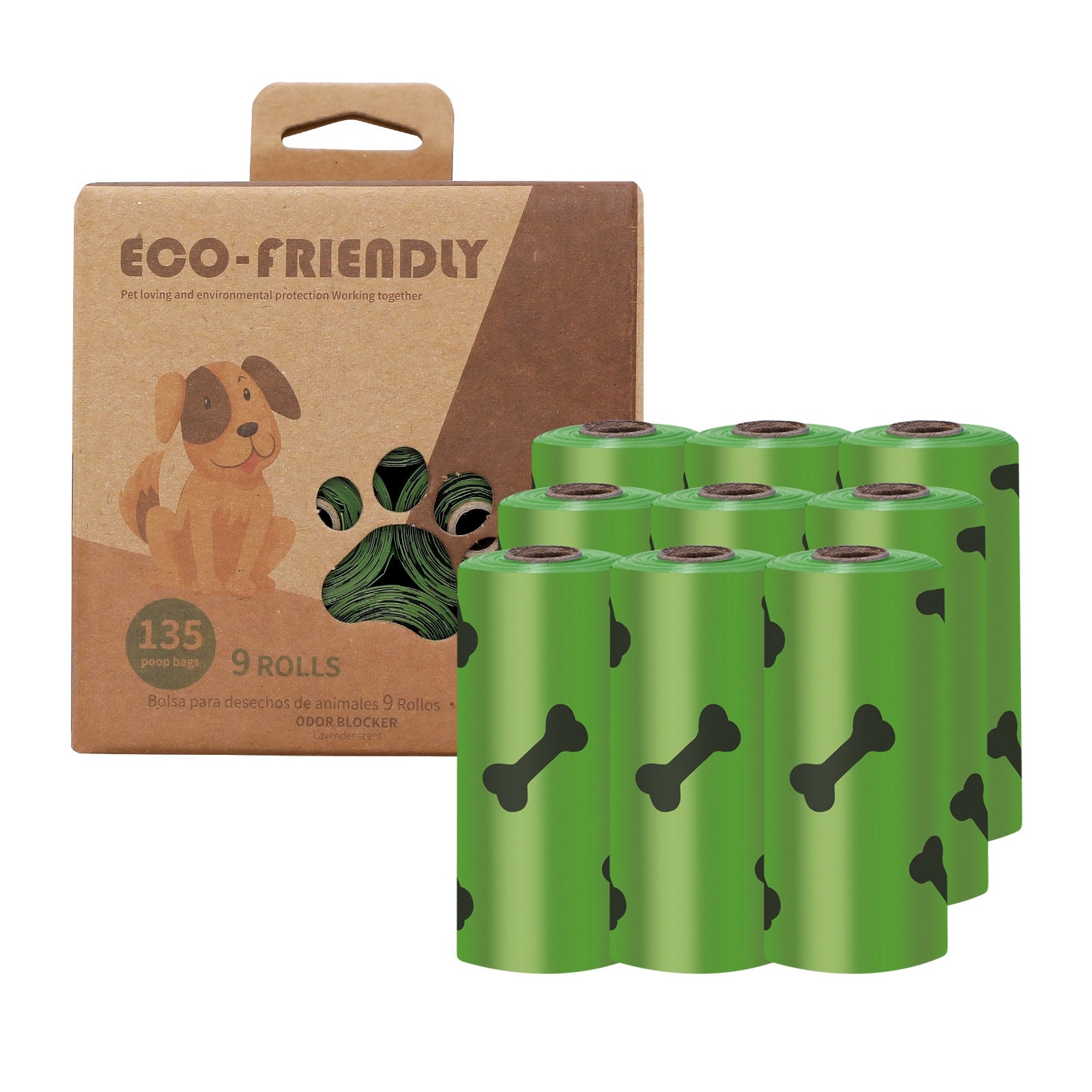 KFX-6659133 Eco-Friendly Pet Waste Garbage Bags - Thick, Fragrant, Multiple Roll Options