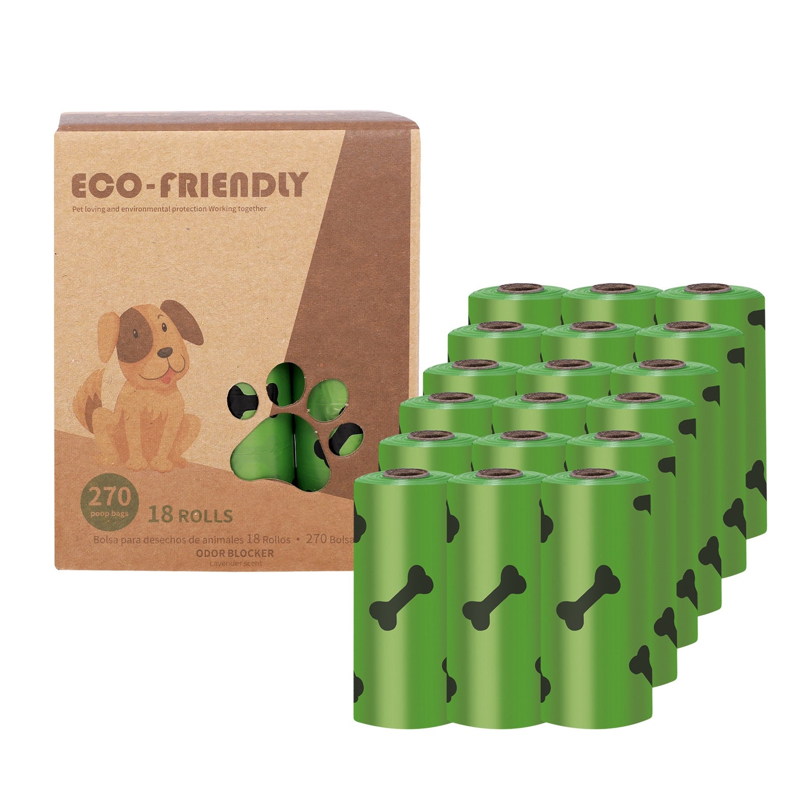 KFX-6659133 Eco-Friendly Pet Waste Garbage Bags - Thick, Fragrant, Multiple Roll Options