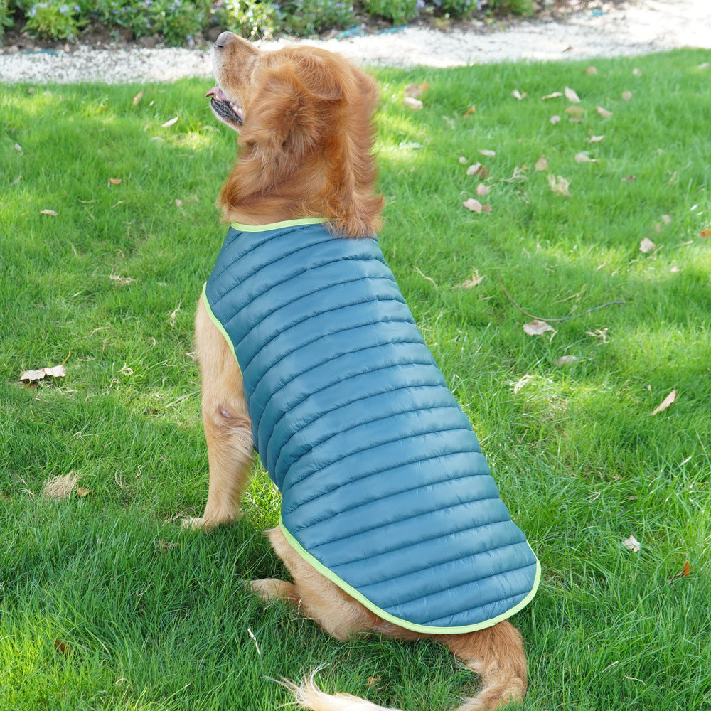 KFX-6659261 Pet Winter Clothes for Small and Medium Dogs in Reddish Gray and Dark Green, Multiple Sizes Available