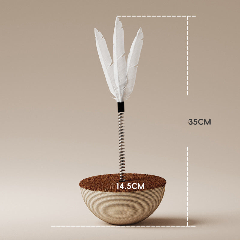KFX-6660157 Auto-Balancing Interactive Cat Feeder Toy for Engaging Slow Feeding and Puzzle Play