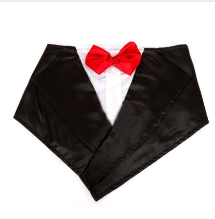 KFX-6660285 Elegant Dog Triangle Scarf for Weddings - Adjustable Neck Size 57-67cm, Waterproof Nylon & Silk Fabric