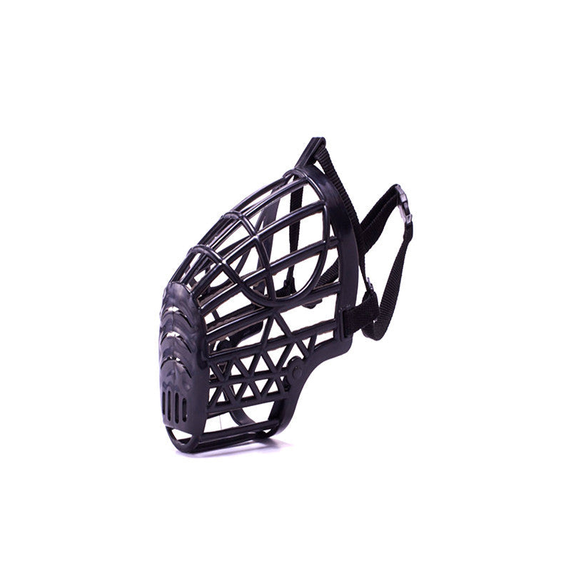 KFX-6662333 Adjustable Plastic Dog & Cat Muzzle - Eco-Friendly PE, Size 1-7, Prevents Biting and Barking