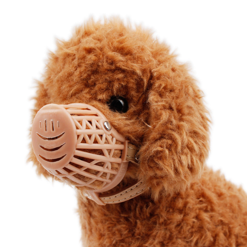 KFX-6662333 Adjustable Plastic Dog & Cat Muzzle - Eco-Friendly PE, Size 1-7, Prevents Biting and Barking