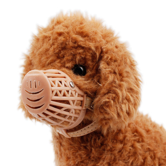 KFX-6662333 Adjustable Plastic Dog & Cat Muzzle - Eco-Friendly PE, Size 1-7, Prevents Biting and Barking