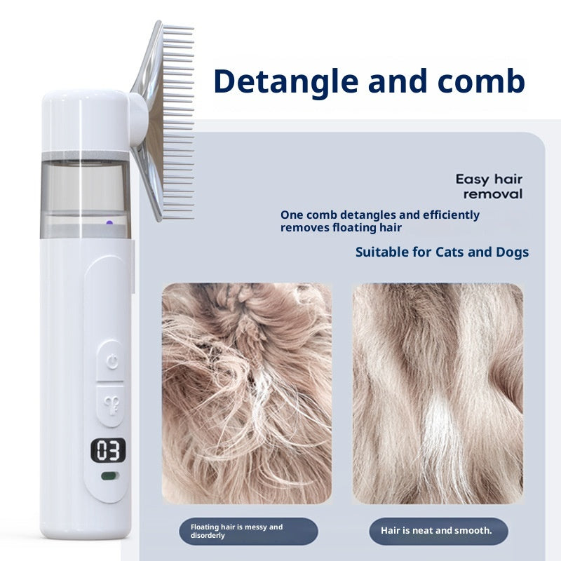 KFX-6664253 Electric Pet Hair Removal and Knot Untying Comb in White