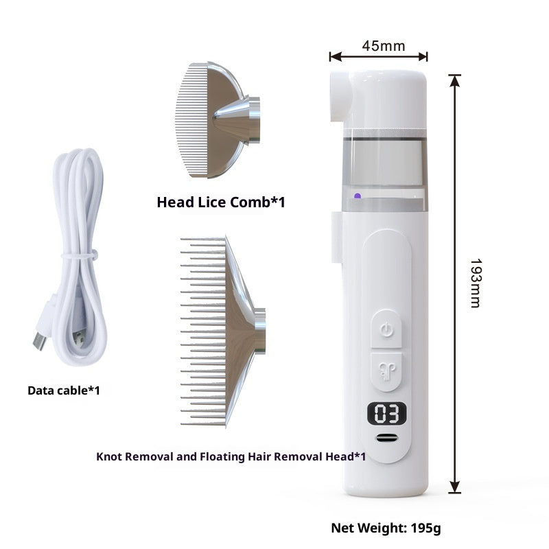 KFX-6664253 Electric Pet Hair Removal and Knot Untying Comb in White