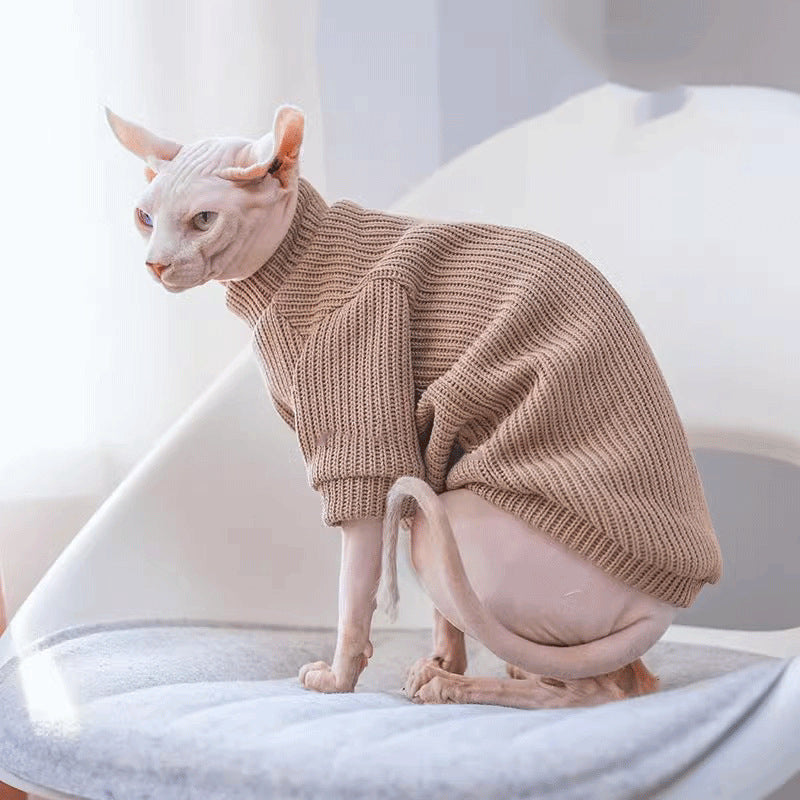 KFX-6666429 Soft and Stylish Moisture-Proof Pet Sweater in Light Brown - Comfortable Fit for All Sizes