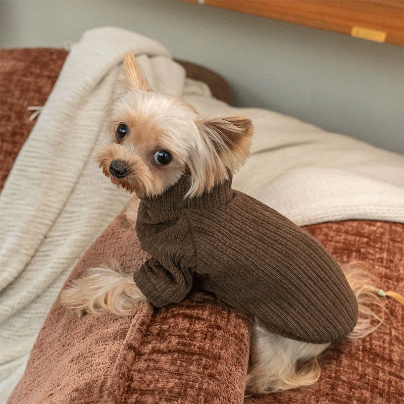 KFX-6666429 Soft and Stylish Moisture-Proof Pet Sweater in Light Brown - Comfortable Fit for All Sizes