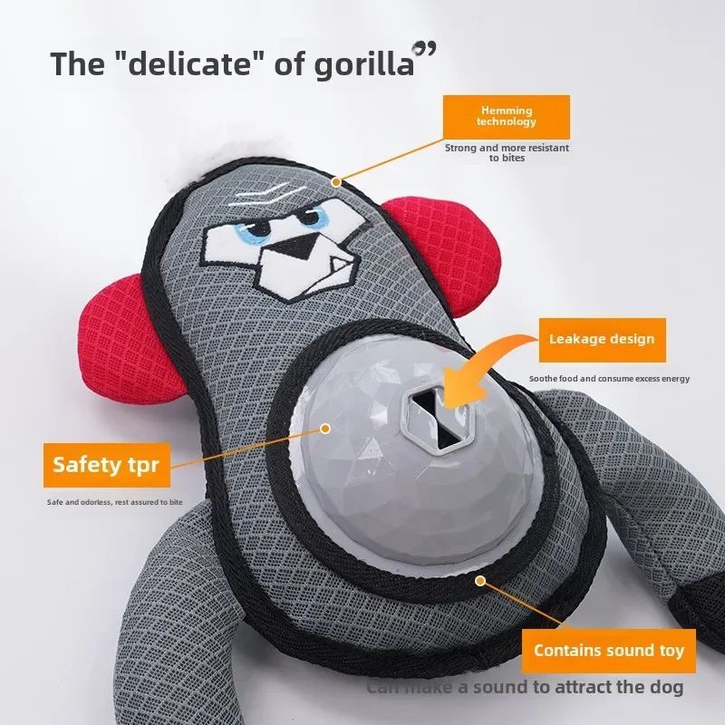 KFX-6668093 Interactive Gorilla Sound Paper Dog Toy - Bite-Resistant Puzzle for Engaging Play