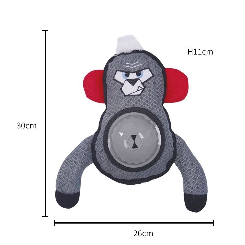 KFX-6668093 Interactive Gorilla Sound Paper Dog Toy - Bite-Resistant Puzzle for Engaging Play
