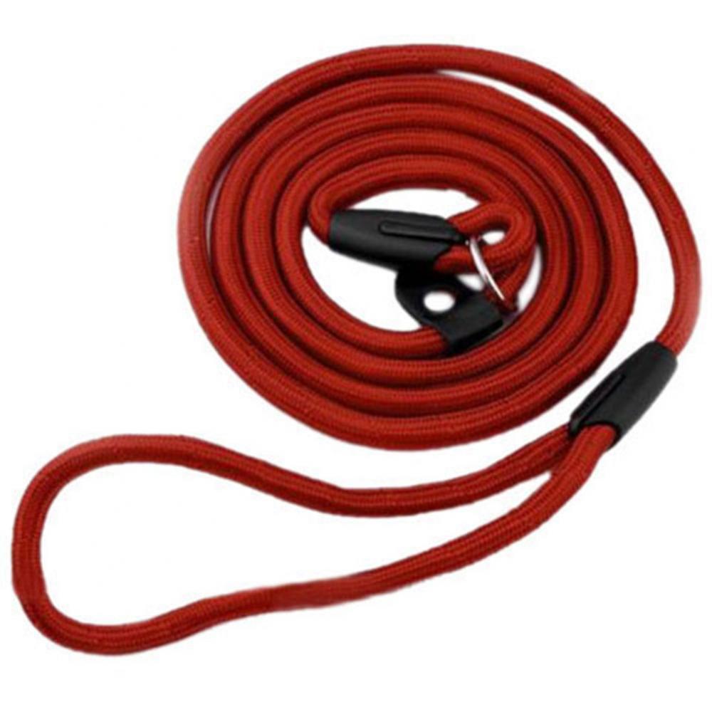 KFX-6668221 Nylon Solid Color Dog Leash - 130 cm Length, Available in Blue, Black, and Red