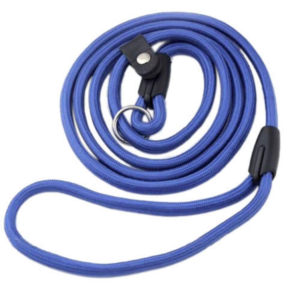 KFX-6668221 Nylon Solid Color Dog Leash - 130 cm Length, Available in Blue, Black, and Red