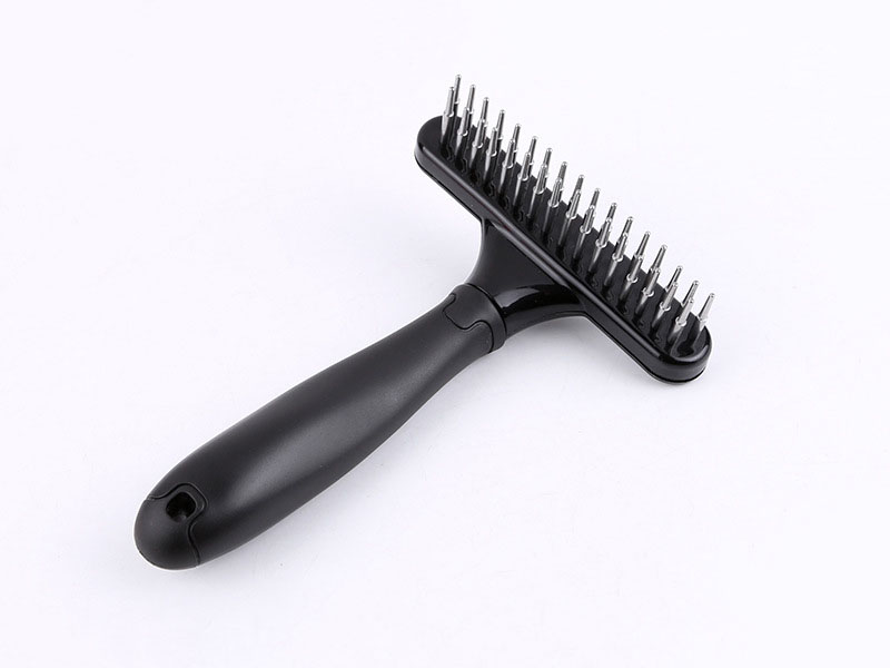 KFX-6670013 Pet Open Knot Comb for Dogs - Stainless Steel Grooming Brush to Remove Knots and Tangles, 16x12cm