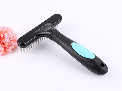 KFX-6670013 Pet Open Knot Comb for Dogs - Stainless Steel Grooming Brush to Remove Knots and Tangles, 16x12cm