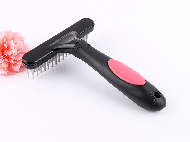 KFX-6670013 Pet Open Knot Comb for Dogs - Stainless Steel Grooming Brush to Remove Knots and Tangles, 16x12cm