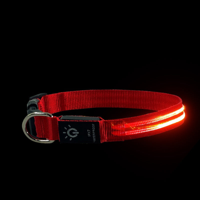 KFX-6670397 Waterproof LED Pet Collar with USB Charging and Long Battery Life - Multiple Color Options
