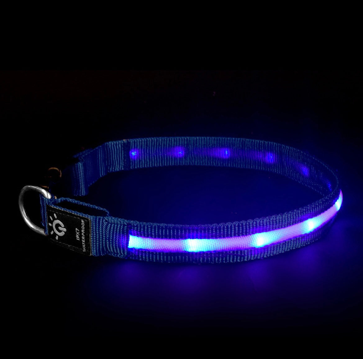 KFX-6670397 Waterproof LED Pet Collar with USB Charging and Long Battery Life - Multiple Color Options