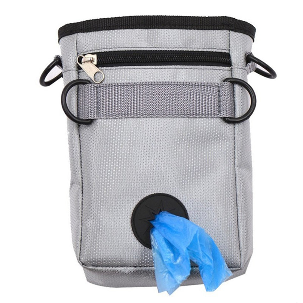 KFX-6670653 Dog Training Belt Bag - Black Oxford Cloth, Adjustable Size 11.5x5.5x17cm, Fits 70-114cm Belt