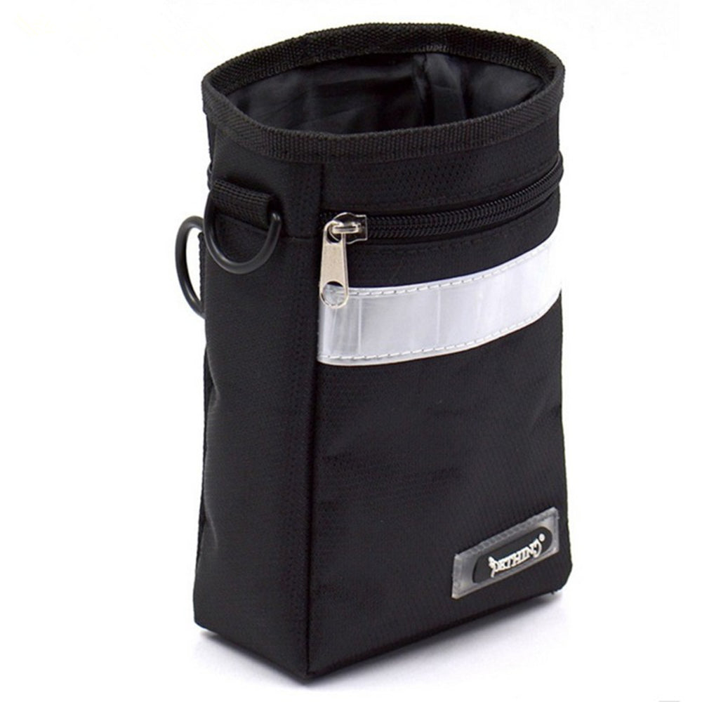 KFX-6670653 Dog Training Belt Bag - Black Oxford Cloth, Adjustable Size 11.5x5.5x17cm, Fits 70-114cm Belt