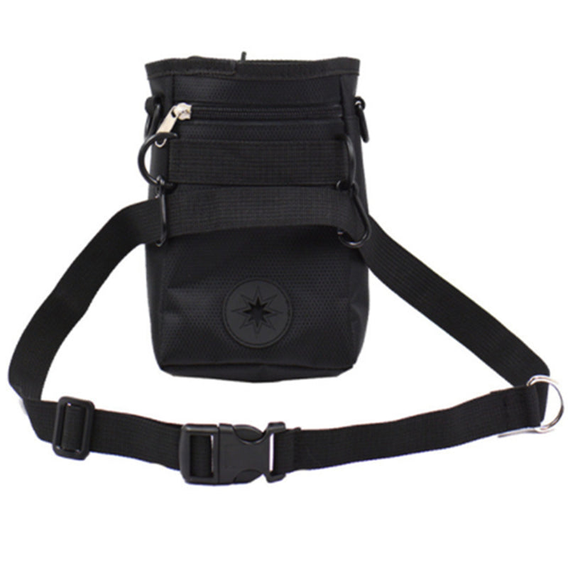 KFX-6670653 Dog Training Belt Bag - Black Oxford Cloth, Adjustable Size 11.5x5.5x17cm, Fits 70-114cm Belt