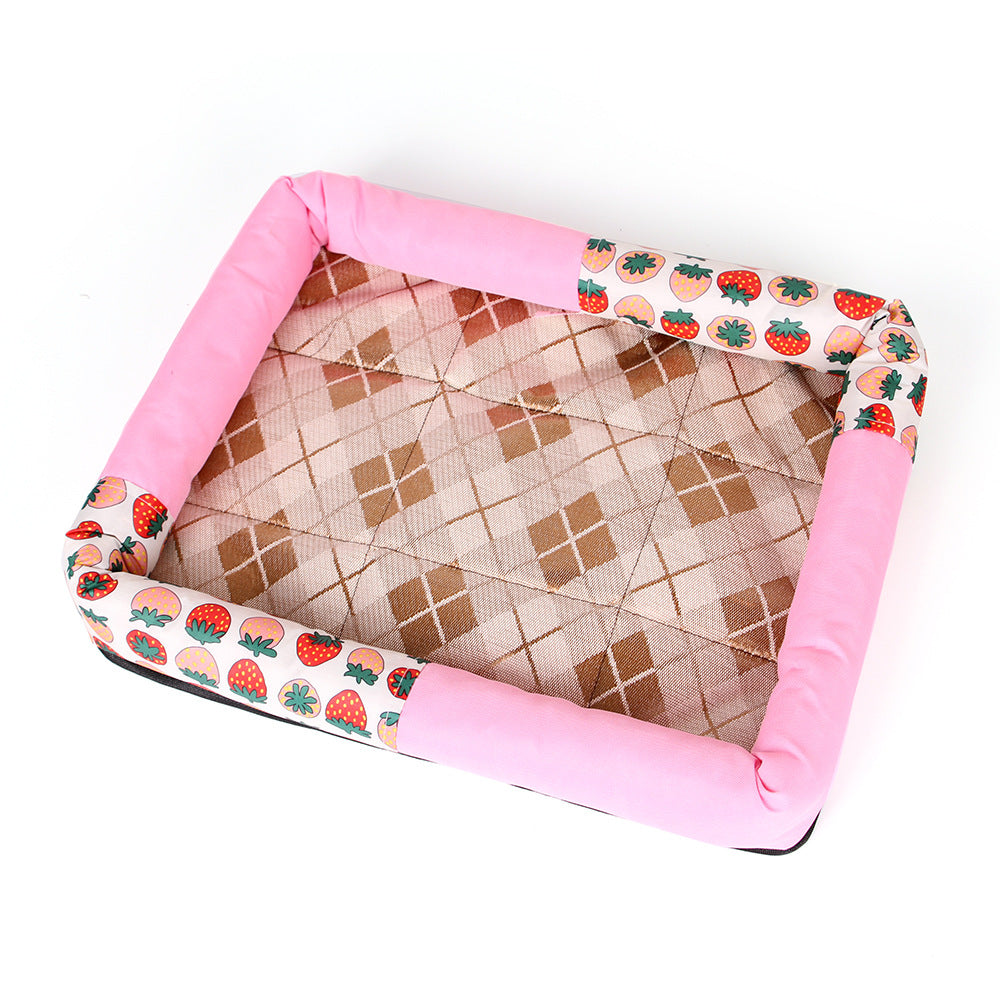 KFX-6672445 Cooling Dog and Cat Mat - Ice Silk Material with Oxford Cloth and Cotton Filling