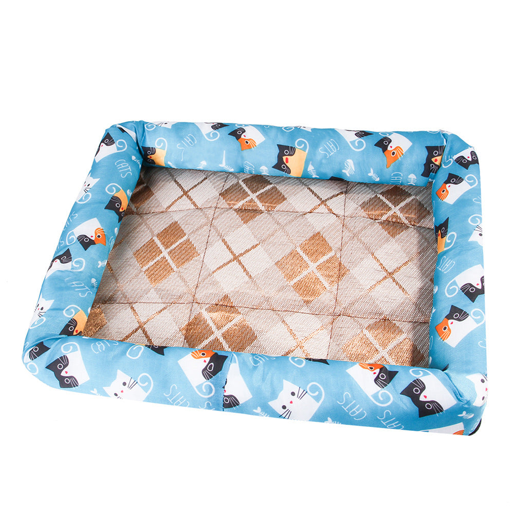 KFX-6672445 Cooling Dog and Cat Mat - Ice Silk Material with Oxford Cloth and Cotton Filling
