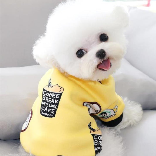 KFX-6672573 Four-Legged Cartoon Home Clothes for Pets - Soft Milk Silk Fabric in Various Colors