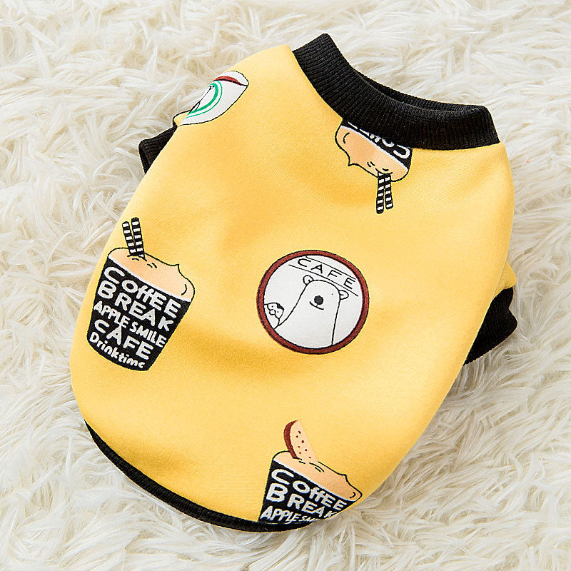 KFX-6672573 Four-Legged Cartoon Home Clothes for Pets - Soft Milk Silk Fabric in Various Colors