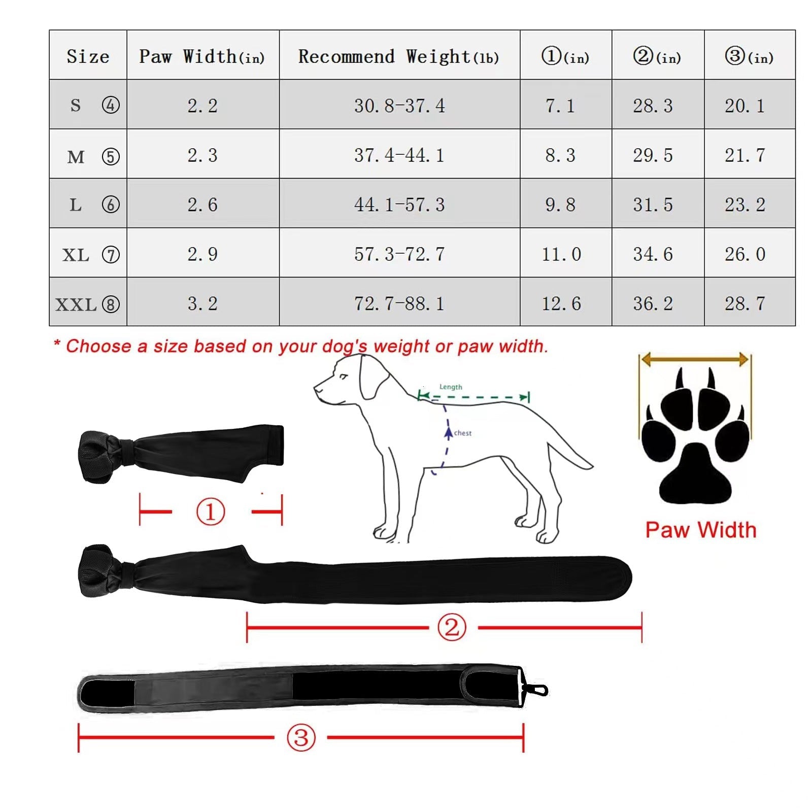 KFX-6673469 Waterproof Non-Slip Dog Boots for All Sizes - Anti-Dirty, Wear-Resistant Design