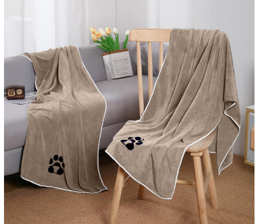 KFX-6673853 Ultra-Fine Fiber Quick-Drying Pet Towel for Dogs - Brown