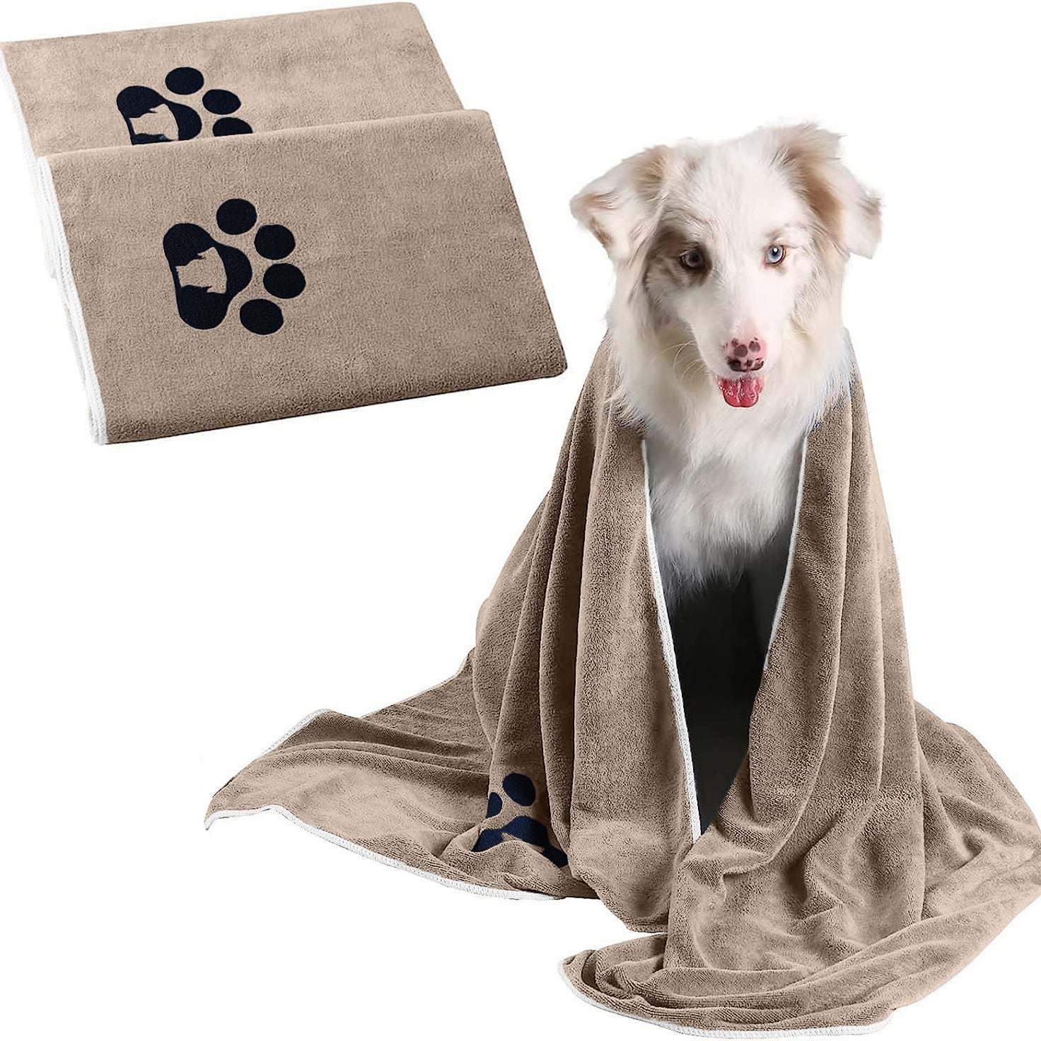 KFX-6673853 Ultra-Fine Fiber Quick-Drying Pet Towel for Dogs - Brown