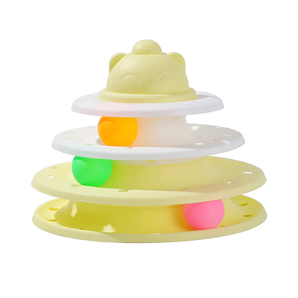 KFX-6675005 Interactive Cat Self-Hi Track Amusement Plate Educational Toy - Various Colors Available