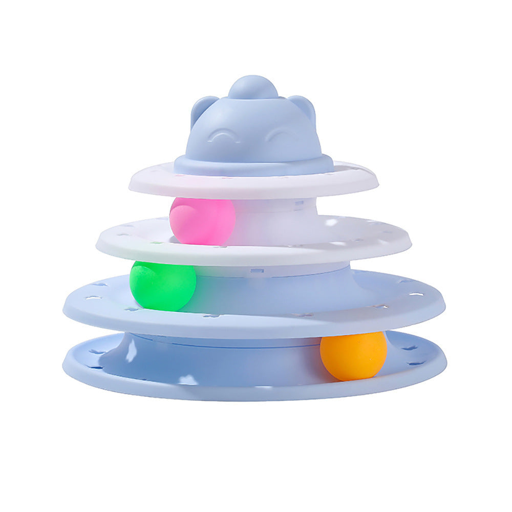 KFX-6675005 Interactive Cat Self-Hi Track Amusement Plate Educational Toy - Various Colors Available