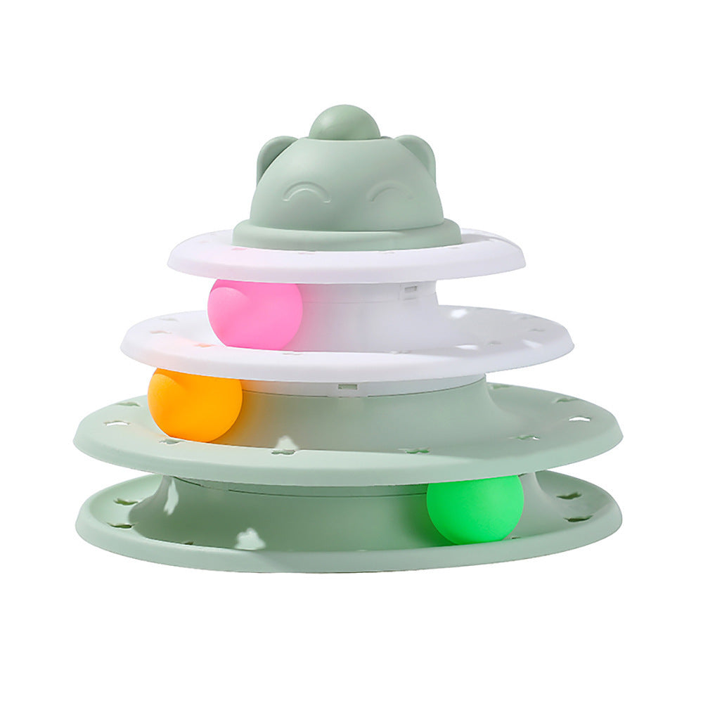 KFX-6675005 Interactive Cat Self-Hi Track Amusement Plate Educational Toy - Various Colors Available