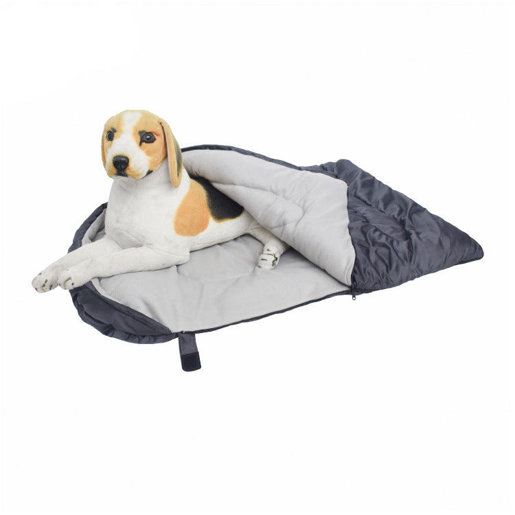 KFX-6678205 Cozy Polyester Dog Sleeping Bag in Orange, Wine Red, and Light Gray