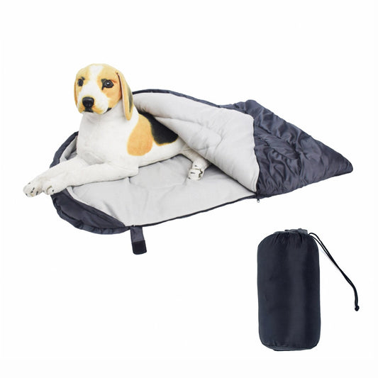 KFX-6678205 Cozy Polyester Dog Sleeping Bag in Orange, Wine Red, and Light Gray