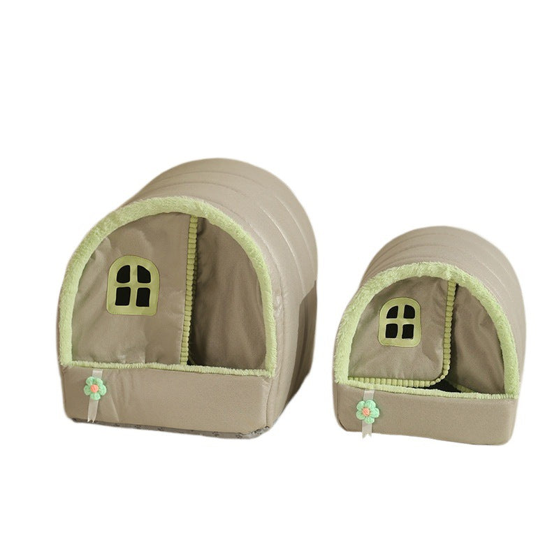 KFX-6678973 Cozy Closed Cat Nest for Indoor Comfort - Available in Two Sizes