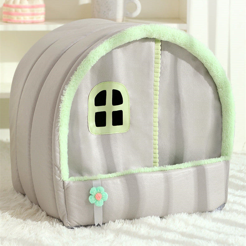 KFX-6678973 Cozy Closed Cat Nest for Indoor Comfort - Available in Two Sizes