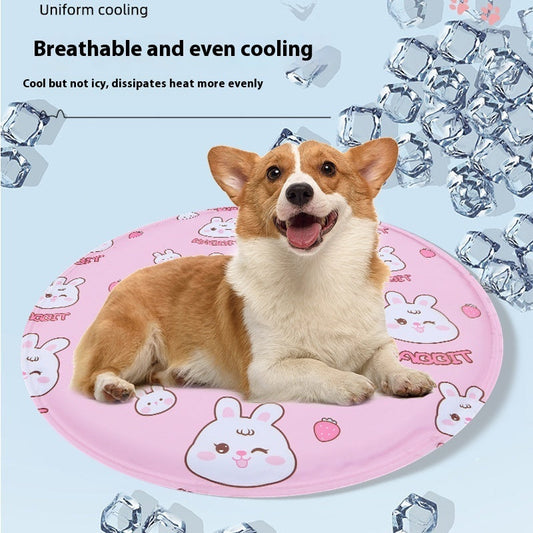 KFX-6681789 Cooling Round Gel Pad for Pets - Multipurpose Heatstroke Prevention Mat in Various Sizes and Colors