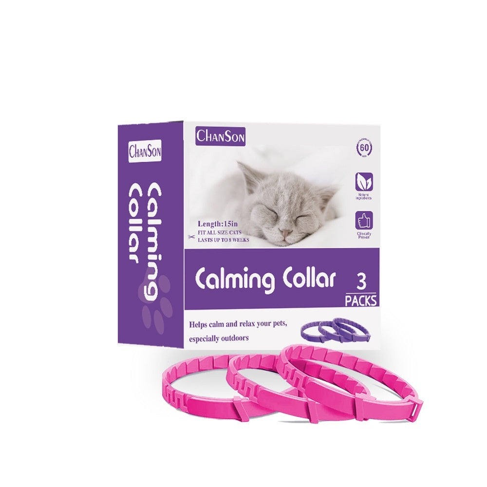 KFX-6681917 Pet Pheromone Relief Comfort Collar - 3 Pack, Various Colors for Dogs and Cats