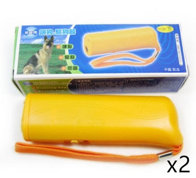 KFX-6683197 Ultrasonic Dog Training Device with LED Flashlight – 3-in-1 Repeller for Dog Behavior Control